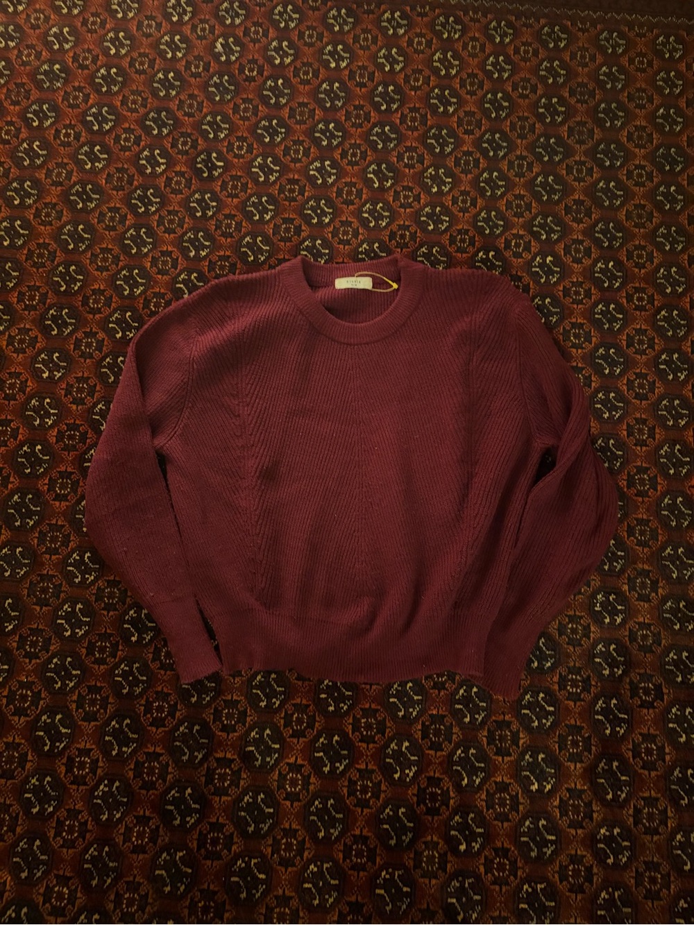 Elodie Women's Crewneck Sweater in Burgundy